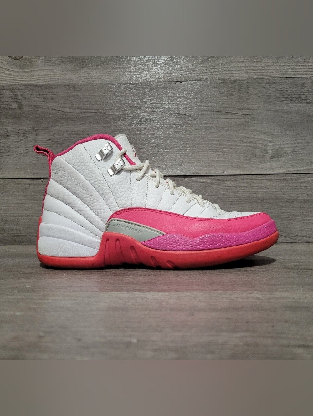 Air Jordan 12 Retro Dynamic Pink Size 5y 510815-109 Shoes